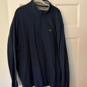 Vineyard Vines Men's Dark Blue Zip-Up Sweater